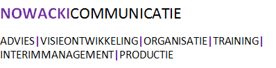 Advies, visieontwikkeling, organisatie, training, interimmanagement, productie